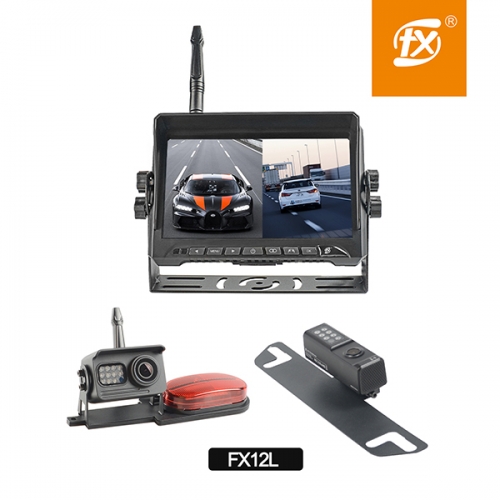 RV Backup Camera,7'' Monitor,Remote video monitoring system , Two Channel Digital Wireless DVR Camera kit for RV,Truck .