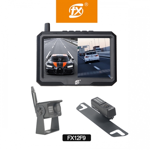RV Backup Camera,5'' Monitor,Driving Observation, Two Channel Digital Wireless DVR Camera kit for RV,Horse-trailer,Truck.