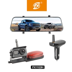 Rearview Mirror DVR with HD 1080P ,Front and Rear Dual Recording ,Touch Screen Monitor,Wireless Backup Camera for RV,Truck Large Vehicles..