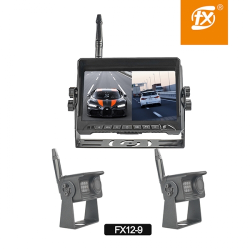 Backup Camera,7'' Monitor,Driving Observation, Two Channel Digital Wireless DVR Camera kit for Engineering&Farming Large Vehicles.